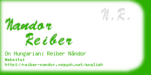 nandor reiber business card