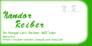 nandor reiber business card